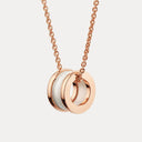 B.zero1 Necklace Belle Vante Ethical Rose Gold White Ceramic