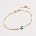 Belle Vante Medium Rose Gold Malachite Diamond Bracelet