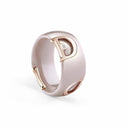 Belle Vante Cappuccino Ceramic Pink Gold and Diamonds Ring