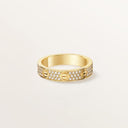 Belle Vante LOVE Ring Small Model Paved 18k Yellow Gold