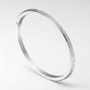 Belle Vante Medium White Gold Diamond Bangle Bracelet