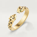 Belle Vante Panthère Articulated Bracelet Yellow Gold Onyx Tsavorite Garnets