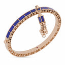 Belle Vante Art Deco Bangle with Lapis and Diamonds