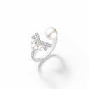 Belle Vante Joséphine Aigrette Ring White Gold Pearls Diamonds