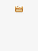 Belle Vante Flap Bag Braided Raffia & Gold-Tone Metal Beige