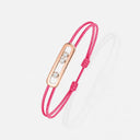 Care(s) Pavé Diamond Cord Bracelet Pink Cord Pink Gold 0.09ct
