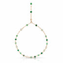 Belle Vante Figlia dei Fiori Necklace in 18k Rose Gold with Green Agate, White Moonstone, Malachite, Chrysoprase, Prasiolite, Green Aventurine, Moss Agate and Diamond