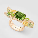 Belle Vante Medium Rose Gold Precious Stone Cocktail Ring Diamond