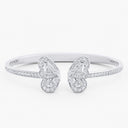 Belle Vante Portraits of Nature Diamond Open Bangle in White Gold