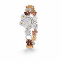 Belle Vante White Pink and Yellow Gold Watch with Aquamarine Peridots Citrine Smoky Quartz and Diamonds 18 mm