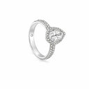 Belle Vante White Gold and Diamond Engagement Ring with Pear-Cut Diamond