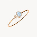 Happy Hearts Bangle Diamond Ethical Rose Gold Turquoise Mother-of-Pearl