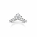 Belle Vante Joséphine Éclat Floral Solitaire Ring Platinum Diamond 1ct
