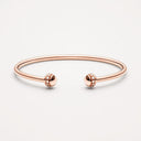 Belle Vante Medium Rose Gold Diamond Open Bangle Bracelet