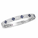 Belle Vante Love in Verona Bangle with Diamonds and Blue Sapphires