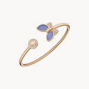 Happy Diamonds Butterfly Bangle Belle Vante Ethical Rose Gold Diamonds Chalcedony