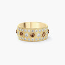 Belle Vante Talisman Large Band Ring in Yellow Gold