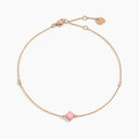Belle Vante Cleo Pyramid Anklet Rose Gold Gemstone