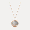Happy Spirit Pendant Ethical Rose Gold White Gold Diamonds
