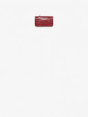 Belle Vante Clutch Crocodile Embossed Calfskin & Gold-Tone Metal Burgundy