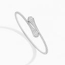 Belle Vante 18 Karat White Gold Full Diamond Midi Slip-On Bracelet