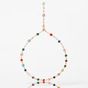 Belle Vante Figlia dei Fiori Necklace in 18k Rose Gold with Green Agate Red Carnelian Onyx White Moonstone Pink Chalcedony Citrine Amethyst London Blue Topaz Smoky Quartz Blue Topaz Lapis Lazuli Chrysoprase Red Garnet Turquoise and Diamonds