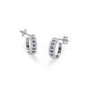 Belle Vante White Gold, Diamonds and Sapphires Earrings