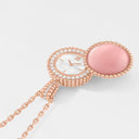 Belle Vante Perlée Secret Pendant Watch 25 mm in 18K Rose Gold with Diamonds