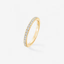 Gatsby Pavé Diamond Wedding Band Medium Model Yellow Gold 0.65ct