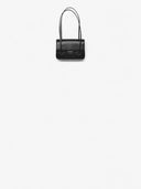 Belle Vante Small Flap Bag Grained Shiny Calfskin & Gold-Tone Metal Black