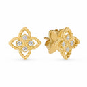Belle Vante Princess Flower Earrings in 18kt Gold with Diamonds