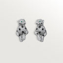 Belle Vante Panthère Paved Earrings White Gold Emeralds Diamonds