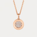 Belle Vante Ethical Necklace Rose Gold Diamonds Onyx