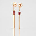 Belle Vante Accendimi Earrings in 18k Rose Gold with Rubies