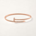 Belle Vante Juste un Clou Bracelet Small Model Reverse-Set Diamonds Rose Gold