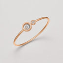 Happy Spirit Bangle Belle Vante Ethical Rose Gold White Gold Diamonds