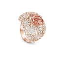 Belle Vante Pink-Gold Morganite Ring with Diamond Pavé