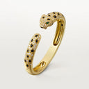 Belle Vante Panthère Medium Bracelet Semi-Paved Yellow Gold Emerald Onyx