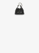 Belle Vante Small Handbag Calfskin & Gold-Tone Metal Black & White