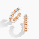 Belle Vante Tip-Top Diamond Small Hoop Earrings Rose Gold