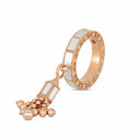 Belle Vante Art Deco Ring in 18kt Rose Gold with Mother of Pearl and Diamonds