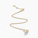 Belle Vante Cleo Rev Mini Full Diamond Pendant Necklace Yellow Gold Diamond