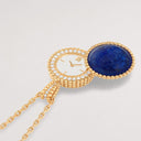 Belle Vante Perlée Secret Pendant Watch in 18K Yellow Gold with Sodalite