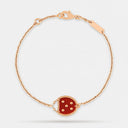 Belle Vante Lucky Spring Closed Wings Ladybug Bracelet in 18K Rose Gold