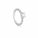 Belle Vante Diamond Solitaire Ring with a Platinum Eternity Band