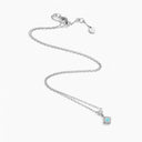 Belle Vante Cleo Lotus Pavé Pendant Necklace White Gold