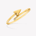 Belle Vante Follow Me Diamond Accent Bangle Yellow Gold