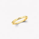 Belle Vante Signature Faceted Diamond Band Yellow Gold