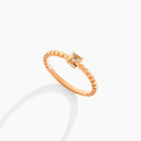Belle Vante Cleo Lotus Full Diamond Ring Rose Gold Diamond