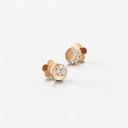 Belle Vante Luce Diamond Stud Earrings in Rose Gold